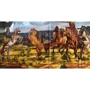 Wild Wild West horses panel Studio e fabric
